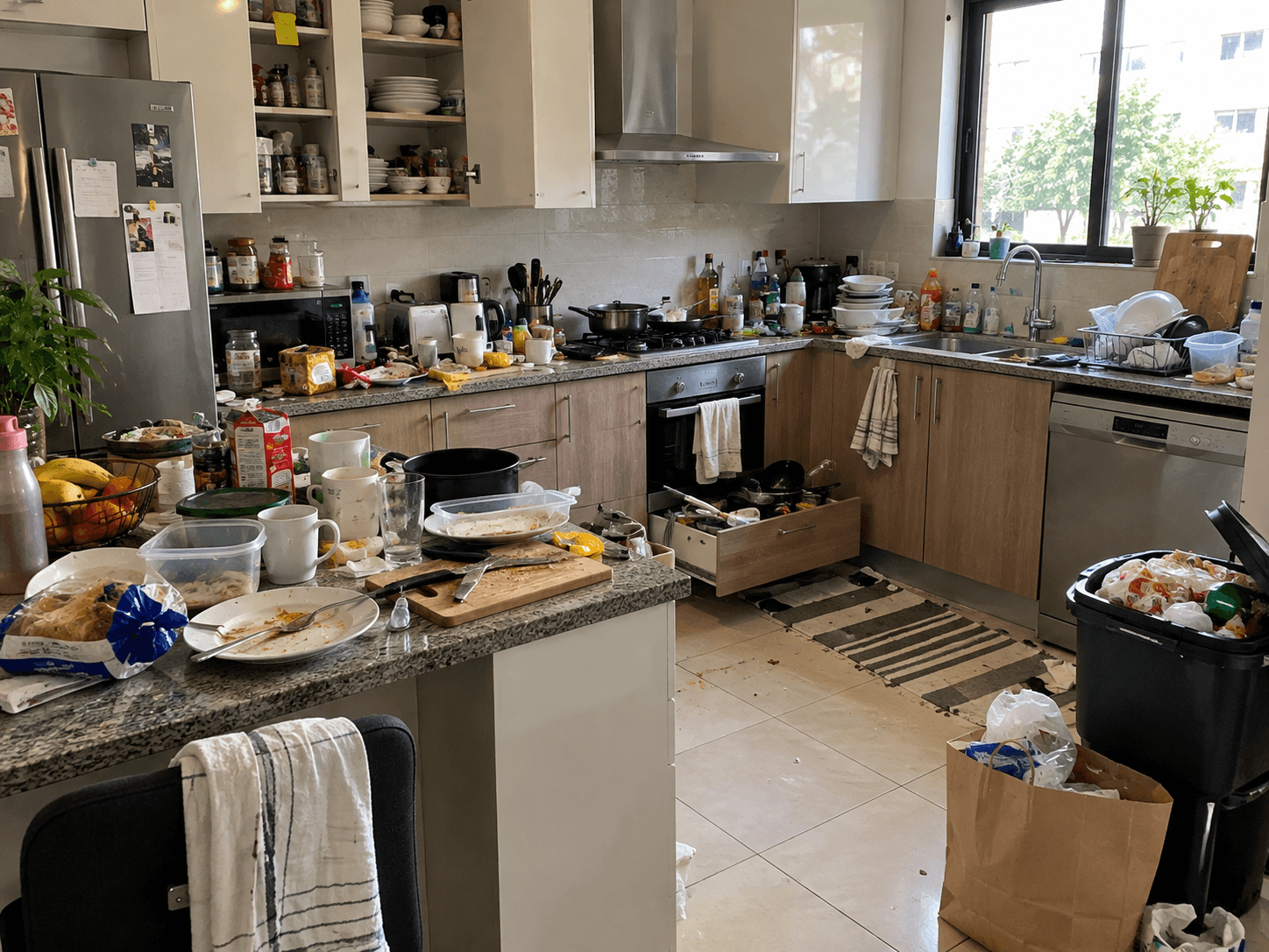 Overcrowded, hard-to-navigate cabinets